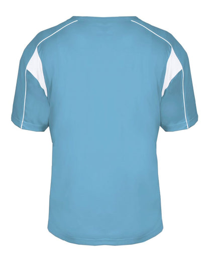 Alleson Athletic Men's B-Core Pro Placket Jersey 7937 #color_Columbia Blue/ White
