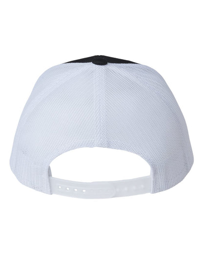 YP Classics Sustainable Retro Trucker Cap 6606R #color_Black/ White