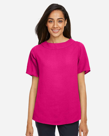 Devon & Jones Women's Perfect Fit™ Boat Neck Blouse DP613W #colormdl_Crown Raspberry