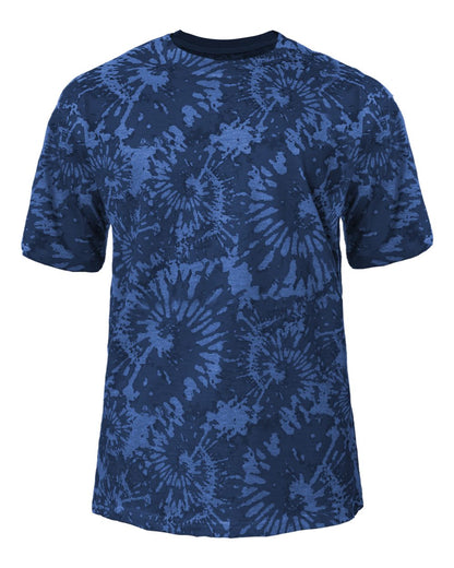 Badger Men's Tie-Dyed Tri-Blend T-Shirt 4975 #color_Royal Tie-Dye