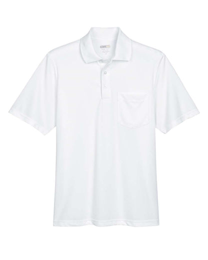 CORE365 Men's Origin Performance Piqué Polo with Pocket 88181P #color_White