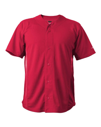 Alleson Athletic Crush Full Button Baseball Jersey 566BFJ #color_Red