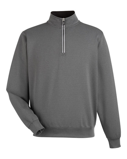Fairway & Greene Men's Caves Tech Quarter-Zip Pullover C11512 #color_Dark Shadow Grey Heather