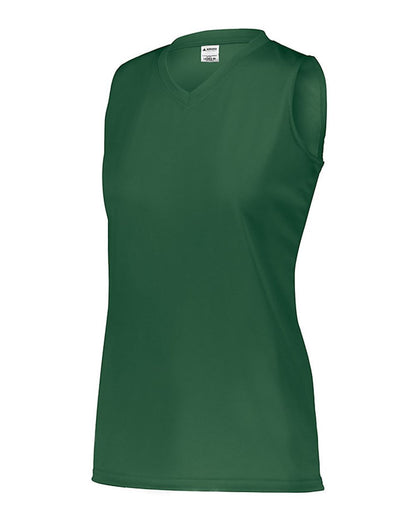 Augusta Sportswear Girls' Sleeveless Wicking Attain Jersey 4795 #color_Dark Green