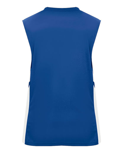 Alleson Athletic B-Pivot Reversible Women's Tank Top 8966 #color_Royal/ White