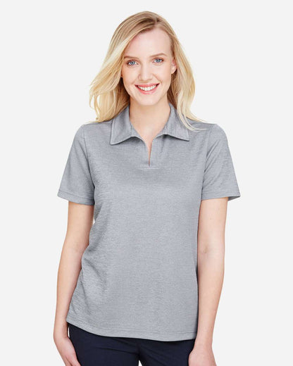 Devon & Jones Women's CrownLux Performance® Address Melange Polo DG22W #colormdl_Grey Heather