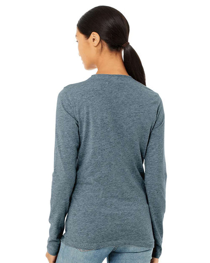 BELLA + CANVAS Women’s Jersey Long Sleeve Tee 6500 #colormdl_Heather Slate