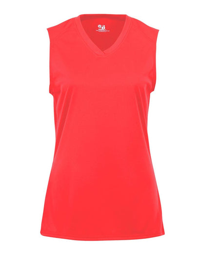 Badger Women's B-Core Sleeveless T-Shirt 4163 #color_Hot Coral