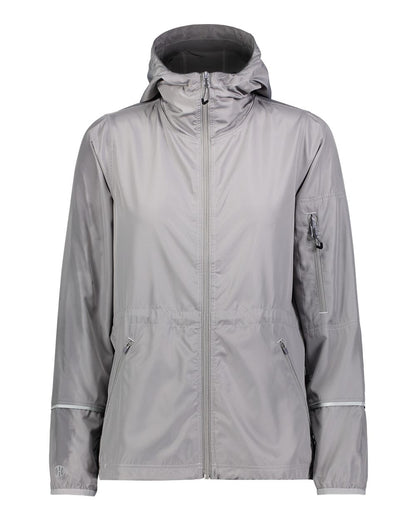 Holloway Women's Packable Hooded Jacket 229782 #color_Athletic Grey