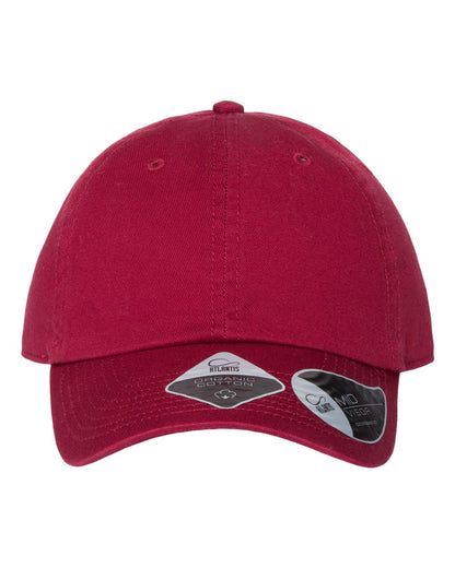 Atlantis Headwear Sustainable Dad Hat FRASER #color_Cardinal Red