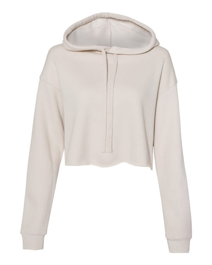 BELLA + CANVAS Women's Crop Fleece Hoodie Sweatshirt 7502 #color_Heather Dust
