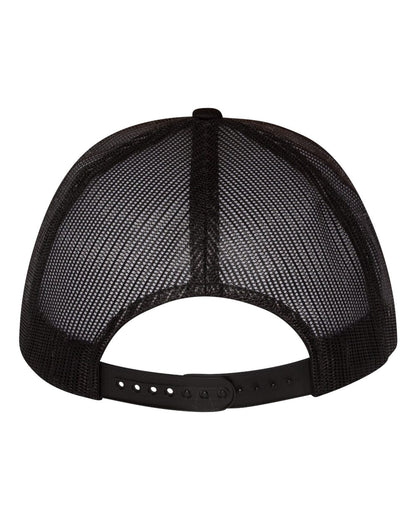 YP Classics Five-Panel Classic Trucker Cap 6006 #color_Black/ White/ Black