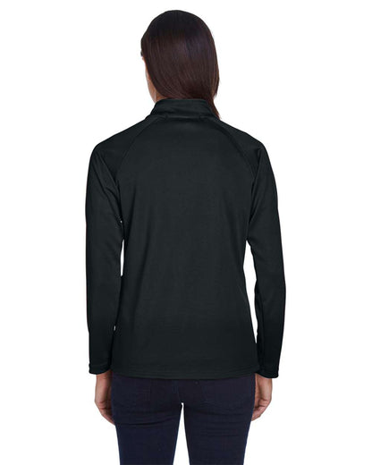 Devon & Jones Women's Stretch Tech-Shell® Compass Quarter-Zip Pullover DG440W #colormdl_Black