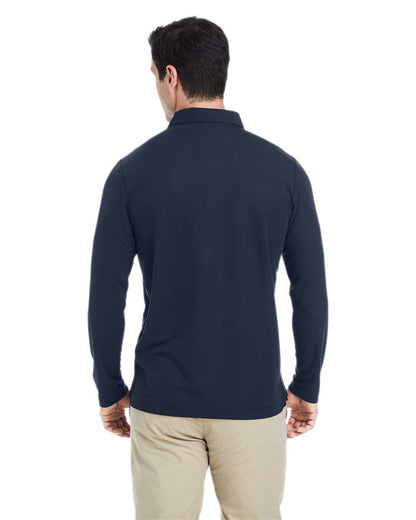 CORE365 Men's Fusion ChromaSoft™ Long Sleeve Pique Polo CE112L #colormdl_Classic Navy