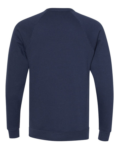 BELLA + CANVAS Sponge Fleece Raglan Crewneck Sweatshirt 3901 #color_Navy