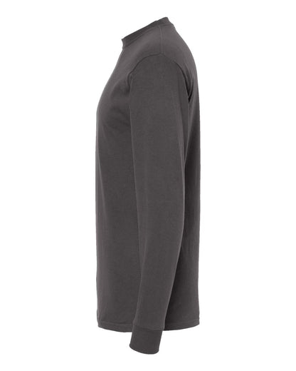 M&O Unisex Gold Soft Touch Long Sleeve T-Shirt 4820 #color_Charcoal