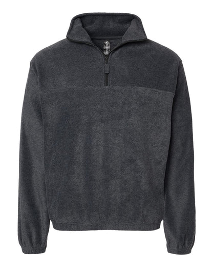 Burnside Polar Fleece Quarter-Zip Pullover 3052 #color_Heather Charcoal