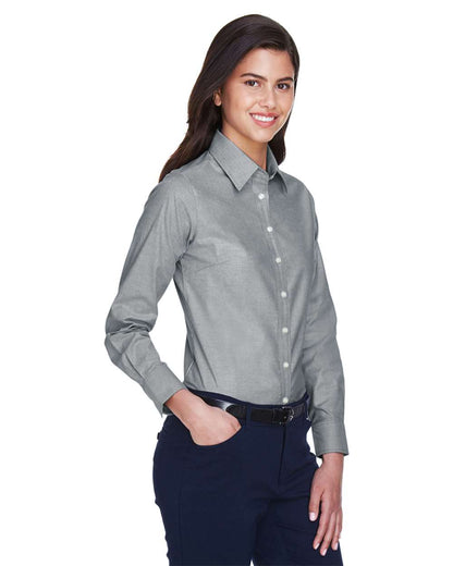 Harriton Women's Long Sleeve Oxford Dress Shirt M600W #colormdl_Oxford Grey