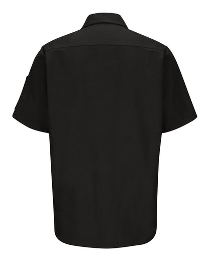 Red Kap Men's Short Sleeve Automotive Crew Shirt SY20 #color_Black