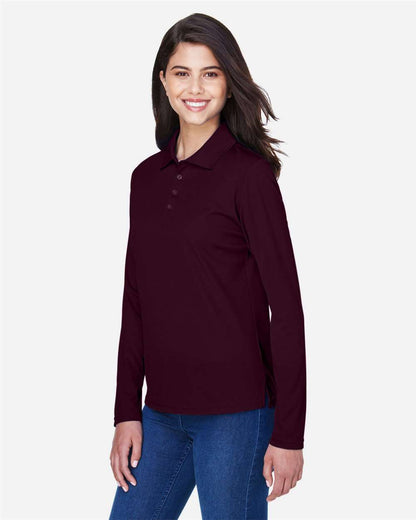 CORE365 Women's Pinnacle Performance Long Sleeve Piqué Polo 78192 #colormdl_Burgundy