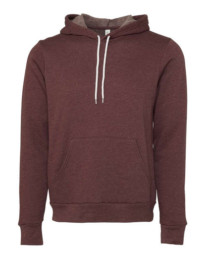 BELLA + CANVAS Unisex Sponge Fleece Hoodie Sweatshirt 3719 #color_Heather Maroon