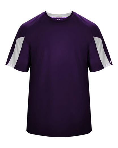 Badger Striker T-Shirt 4176 #color_Purple/ White