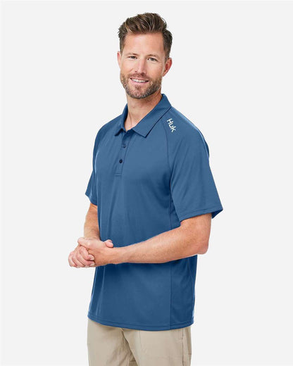 HUK Men's LoPro Solid Performance Polo H12L005 #colormdl_Sargasso Sea
