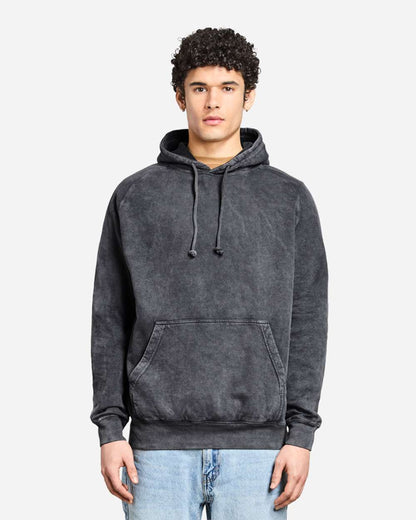 Lane Seven Unisex Vintage Raglan Hooded Sweatshirt LST004 #colormdl_Vintage Black