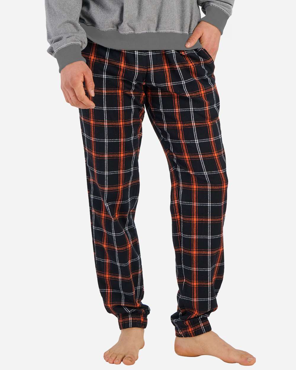 #color_Black/ Orange/ White Plaid