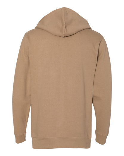 Independent Trading Co. Unisex Midweight Full-Zip Hooded Sweatshirt SS4500Z #color_Sandstone