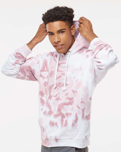 J. America Men's Tie-Dyed Fleece Hooded Sweatshirt 8861 #colormdl_Dusty Rose Tie Dye