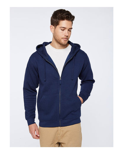 LAT Unisex Full-Zip Fleece Hoodie Sweatshirt 6927 #colormdl_Navy