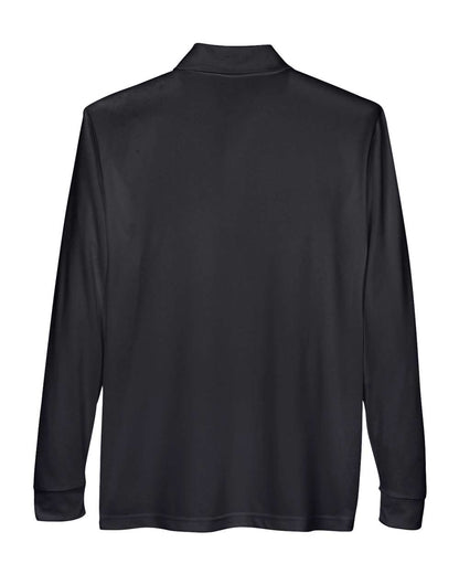 CORE365 Men's Pinnacle Performance Long Sleeve Piqué Polo with Pocket 88192P #color_Black