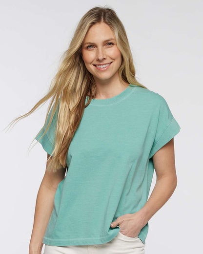 LAT Women's Relaxed Vintage Wash Tee 3502 #colormdl_Washed Saltwater