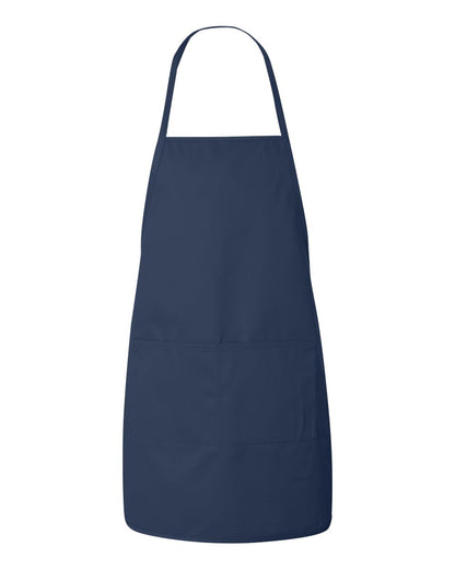 Liberty Bags Long Butcher Block Apron 5505 #color_Navy