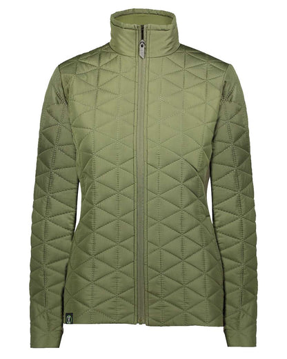 Holloway Women's Repreve® Eco Quilted Jacket 229716 #color_Olive