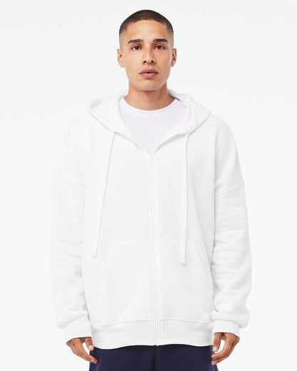 BELLA + CANVAS Sponge Fleece DTM Full-Zip Hoodie 3759 #colormdl_White