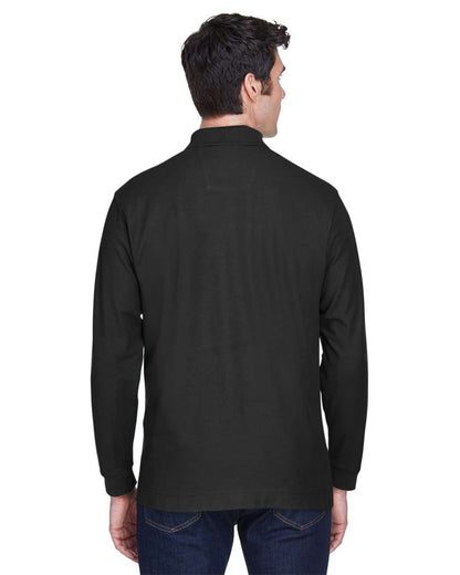 Devon & Jones Men's Pima Piqué Long Sleeve Polo D110 #colormdl_Black