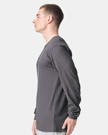 American Apparel Unisex Fine Jersey Long Sleeve Tee 2007 #colormdl_Asphalt