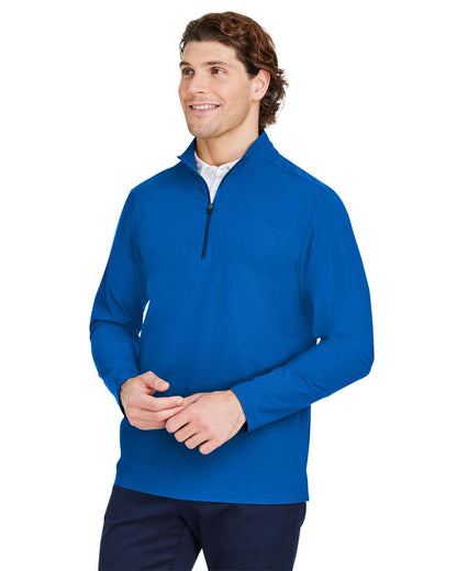 Devon & Jones Men's CrownLux Performance® Windsor Welded Quarter-Zip Pullover DG410 #colormdl_French Blue