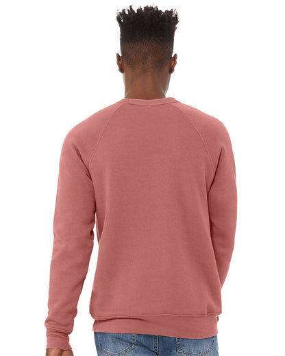 BELLA + CANVAS Sponge Fleece Raglan Crewneck Sweatshirt 3901 #colormdl_Mauve