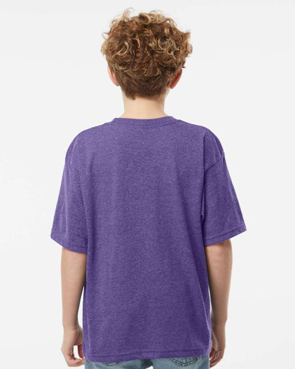M&O Youth Gold Soft Touch T-Shirt 4850 #colormdl_Heather Purple