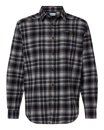 Columbia Men's Cornell Woods™ Flannel Shirt 161795 #color_Black Backland Tartan