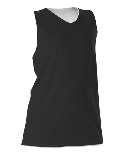 Alleson Athletic Women's Reversible Racerback Tank 506CRW #color_Black/ White