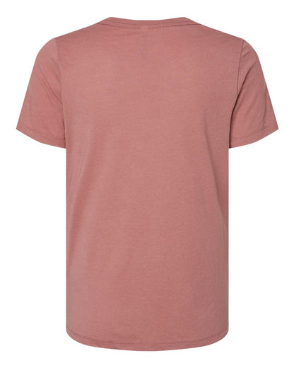 BELLA + CANVAS Women's Relaxed Triblend Short Sleeve V-Neck Tee 6415 #color_Mauve Triblend