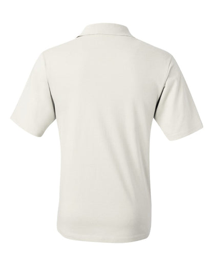 JERZEES Men's SpotShield® 50/50 Polo with Pocket 436MPR #color_White