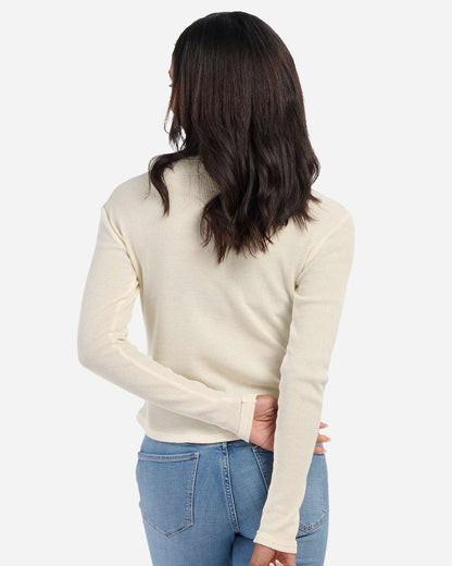 Boxercraft Women's Waffle Knit Baby Long Sleeve T-Shirt BW3103 #colormdl_Natural