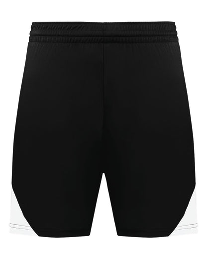 Augusta Sportswear Youth Step-Back Basketball Shorts 1737 #color_Black/ White