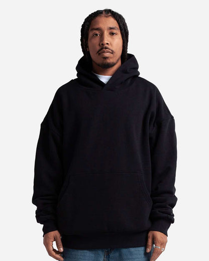 Shaka Wear Men's Garment-Dyed Double Layer Reversible Hooded Sweatshirt SHDLP #colormdl_Black