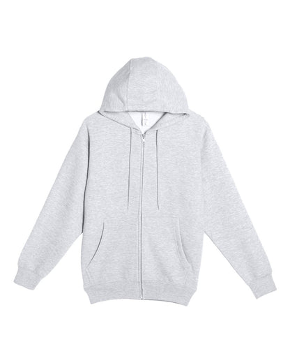 Lane Seven Unisex Premium Full-Zip Hooded Sweatshirt LS14003 #color_Heather Grey